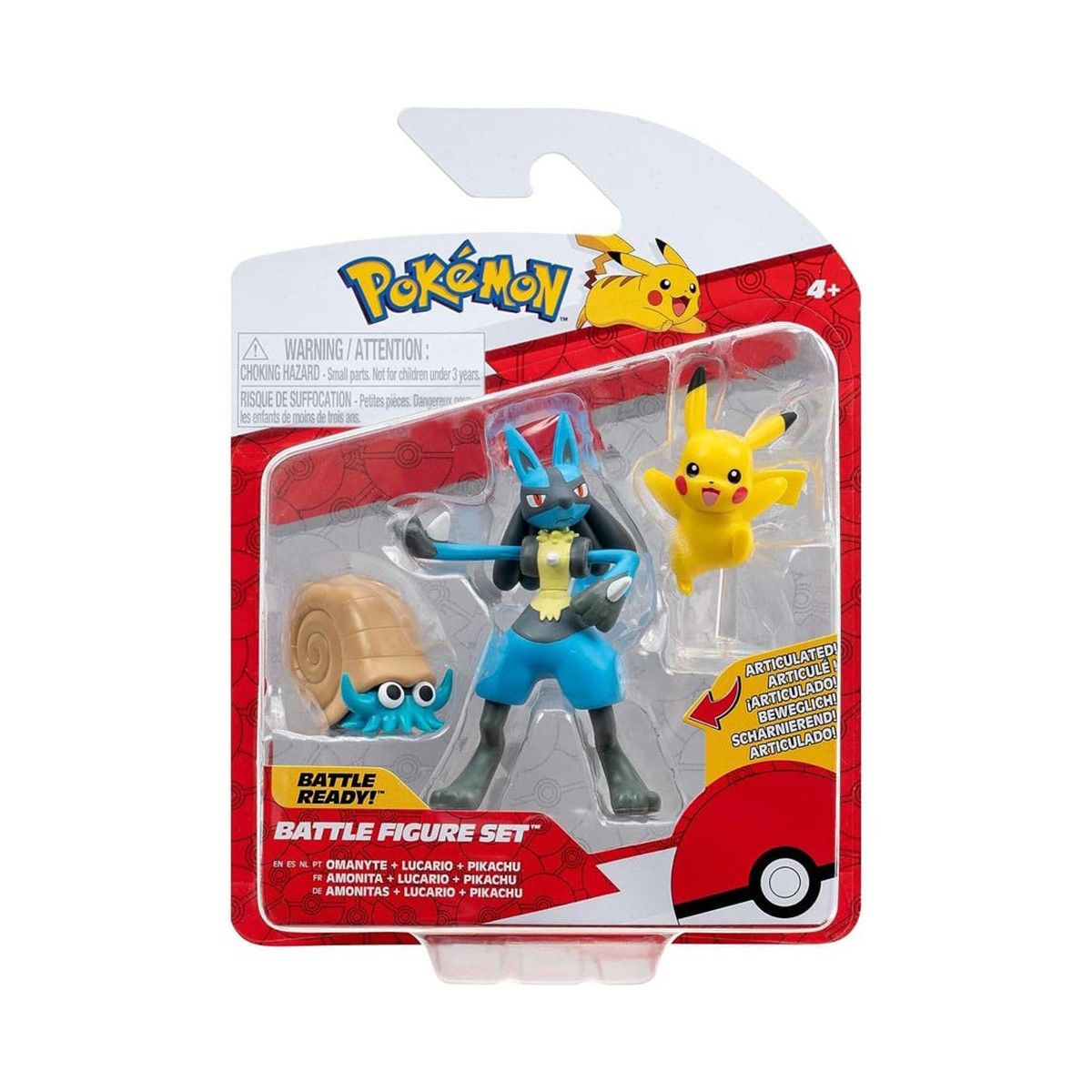 Набір ігрових фігурок POKEMON W17 - ОМАНАЙТ, ПІКАЧУ, ЛУКАРІО