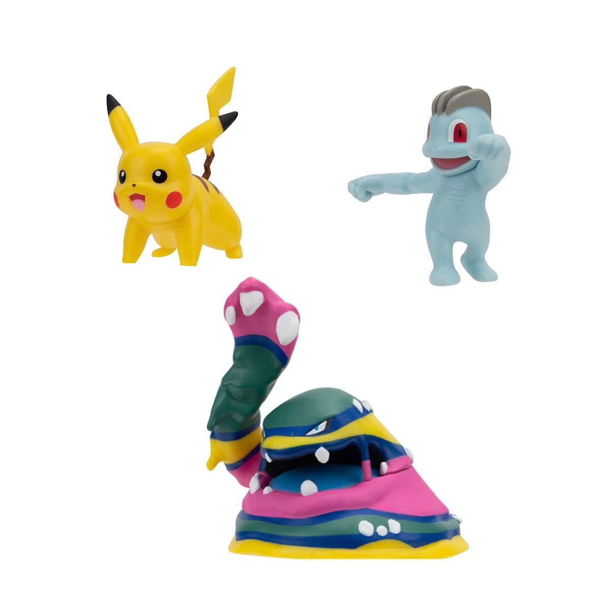 Набір ігрових фігурок POKEMON W19 - МАЧОП, ПІКАЧУ, АЛОЛА МАК