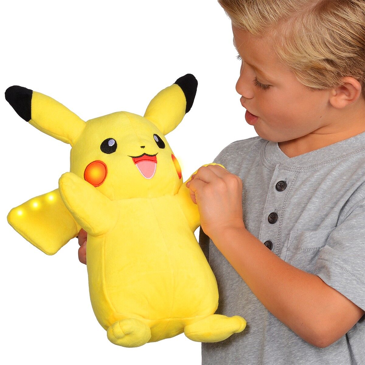 Інтерактивна м'яка іграшка POKEMON - ПІКАЧУ (світло, звук, 25 cm)