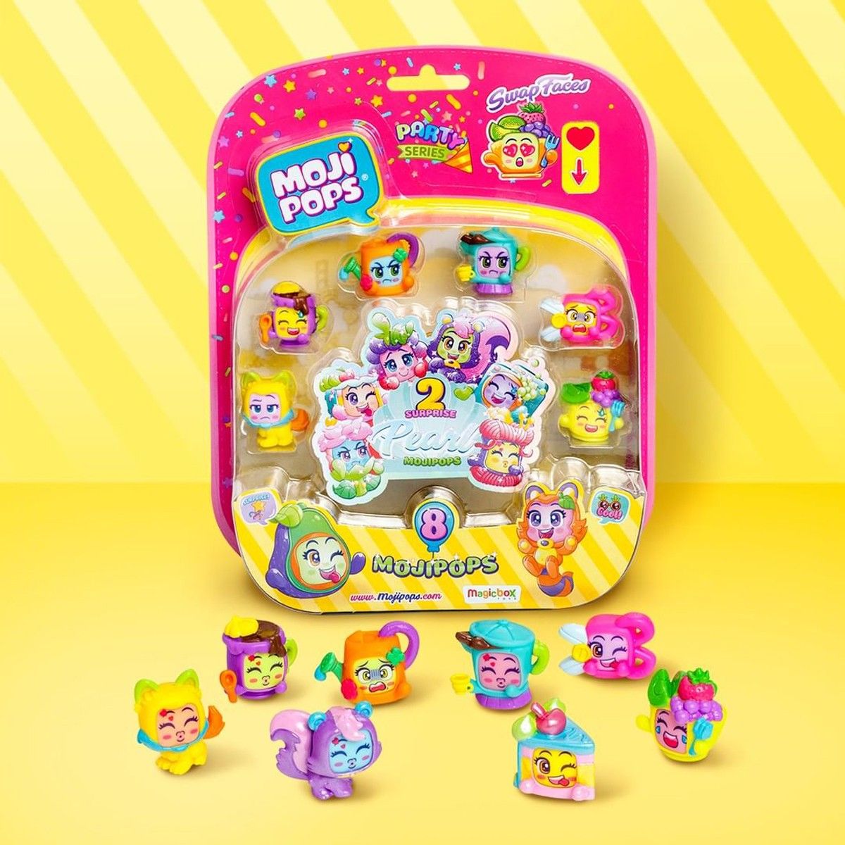Набір фігурок MOJI POPS серії "Party" – ПЕРЛИННИЙ СЮРПРИЗ (8 фігурок)