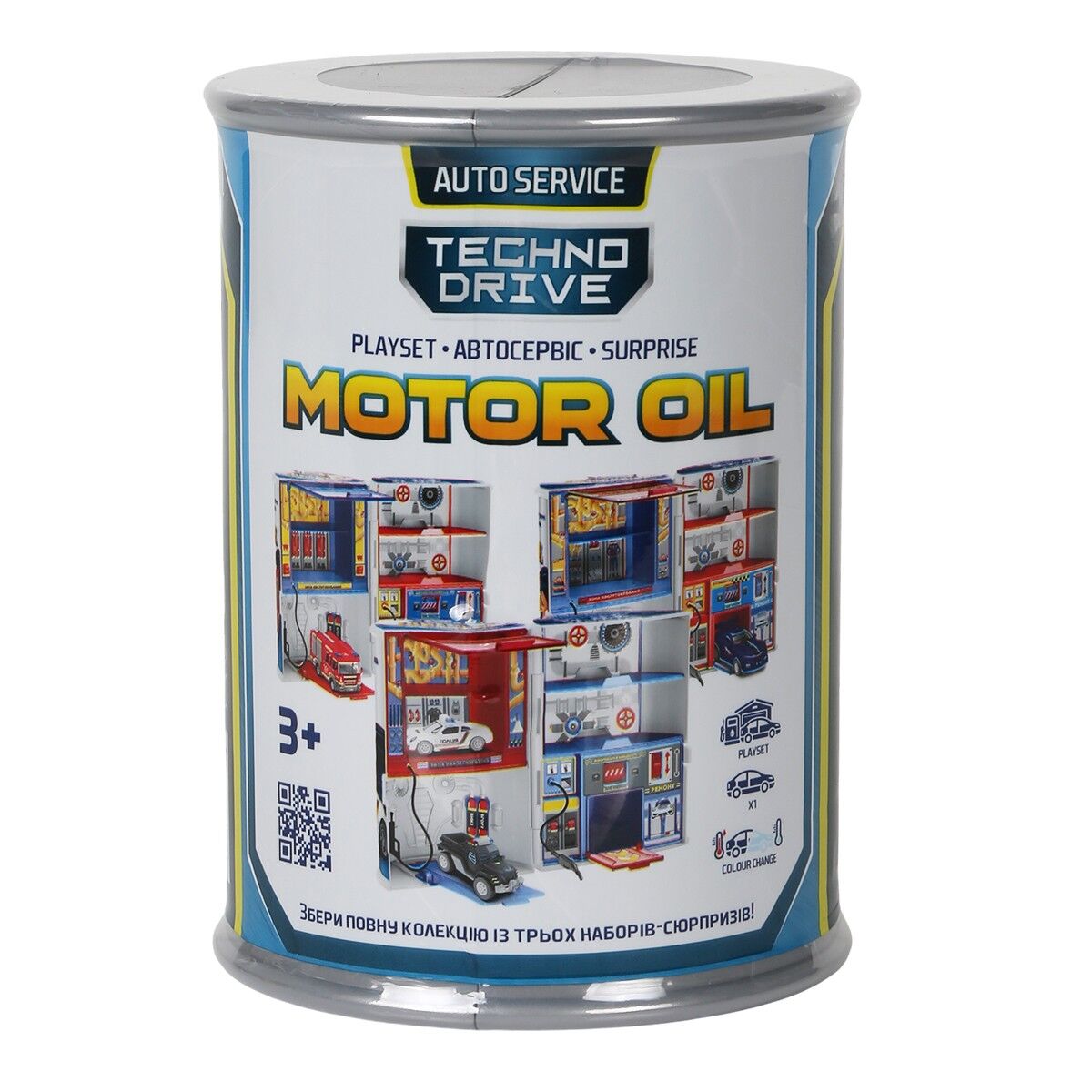 Ігровий набір MOTOR OIL - АВТОСЕРВІС З МІНІМОДЕЛЛЮ ЗМІНИ КОЛІР (в асорт.)