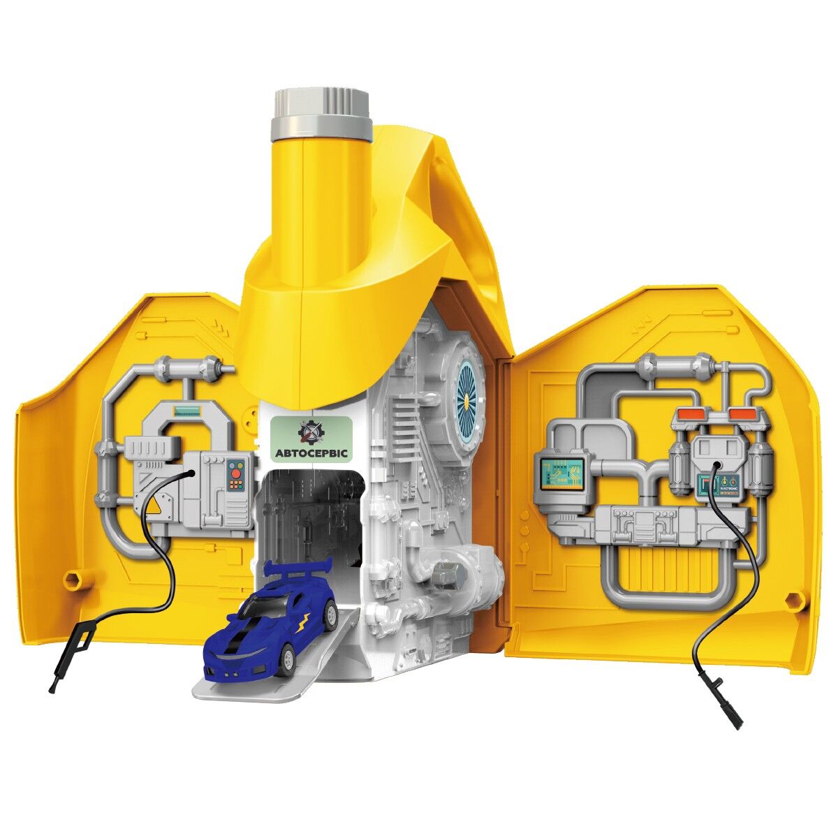 Ігровий набір ENGINE OIL - АВТОСЕРВІС З МІНІМОДЕЛЛЮ ЗМІНИ КОЛІР (в асорт.)