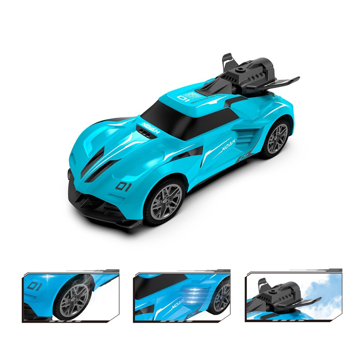 Автомобіль Spray Car на р/к – Sport (блакитний, 1:24, світло, вихлопна пара)