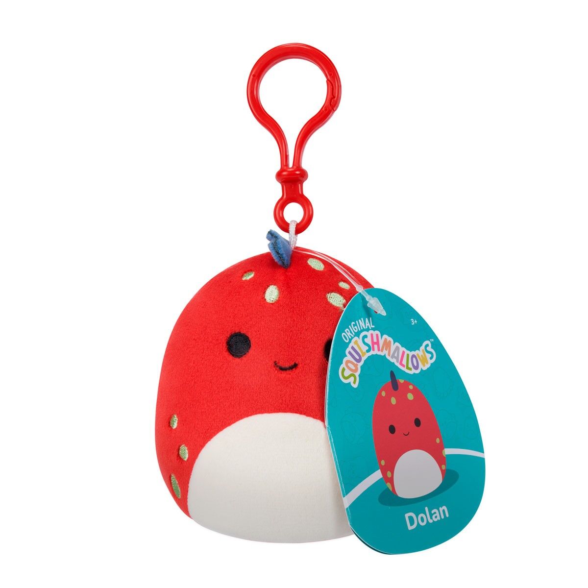 М'яка іграшка на кліпсі SQUISHMALLOWS – ДІНО ДОЛАН (9 cm)