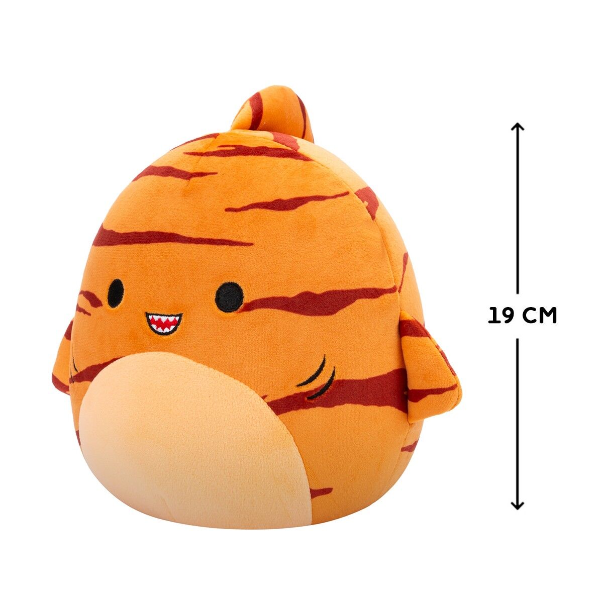 М'яка іграшка SQUISHMALLOWS – ТИГРОВА АКУЛА ДЖАГГЕР (19 cm)