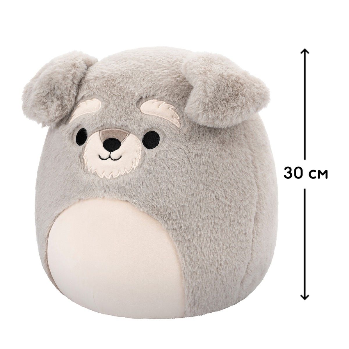 М'яка іграшка SQUISHMALLOWS – ШНАУЦЕР ШОН (30 cm)