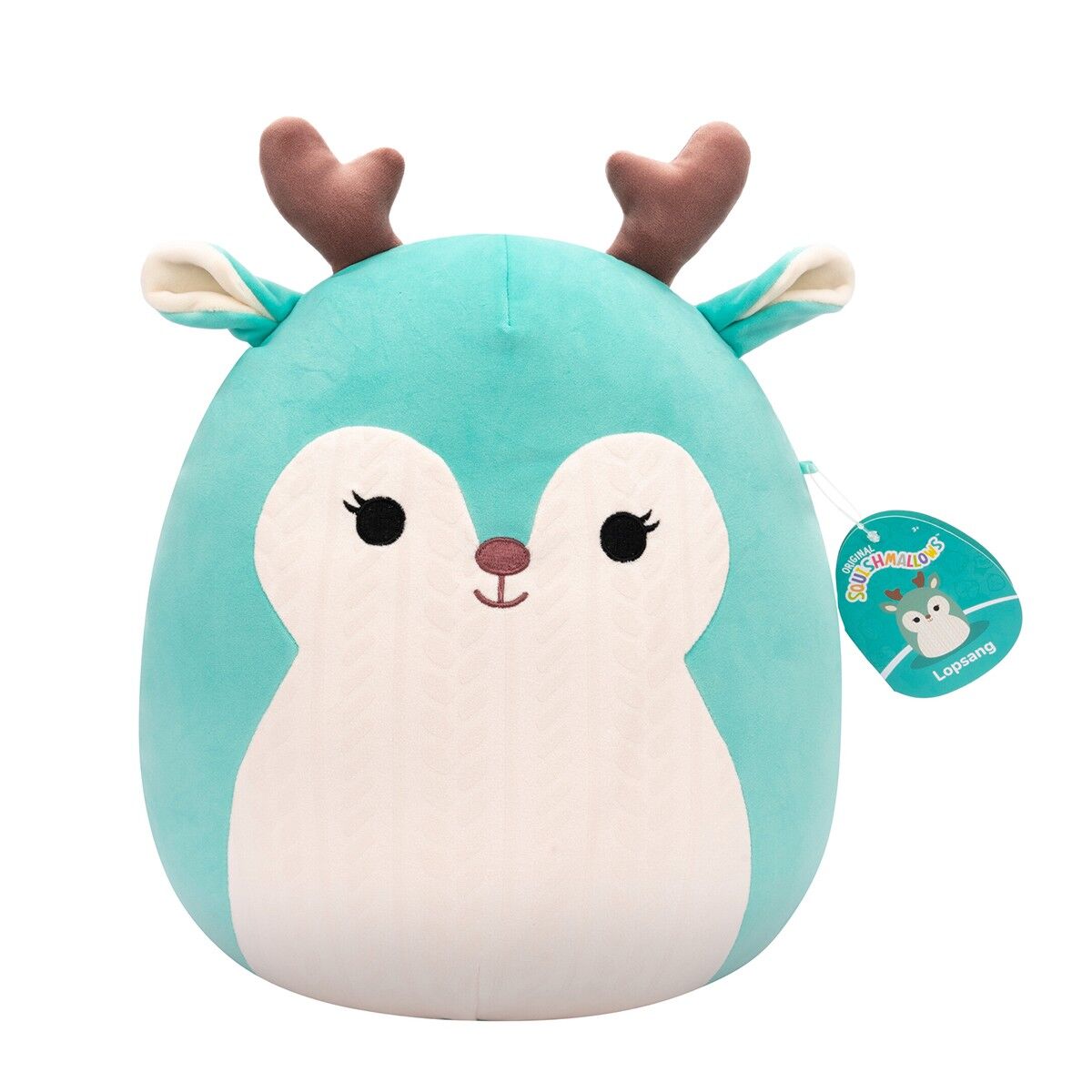 М'яка іграшка SQUISHMALLOWS – ОЛЕНЬ ЛОПСАНГ (30 cm)