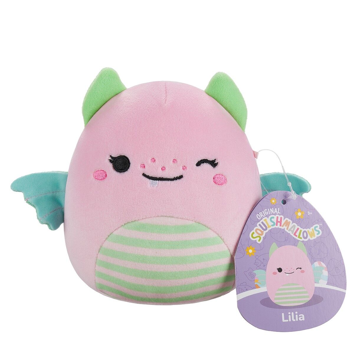 М'яка іграшка SQUISHMALLOWS - РОЖЕВИЙ ДИНО (13 cm)