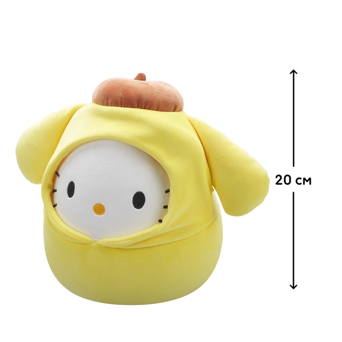 М'яка іграшка SQUISHMALLOWS серії "Хелоу Кітті" - ХЕЛОУ КІТТІ В ОБРАЗІ ПОМПОМПУРІН (20 cm)