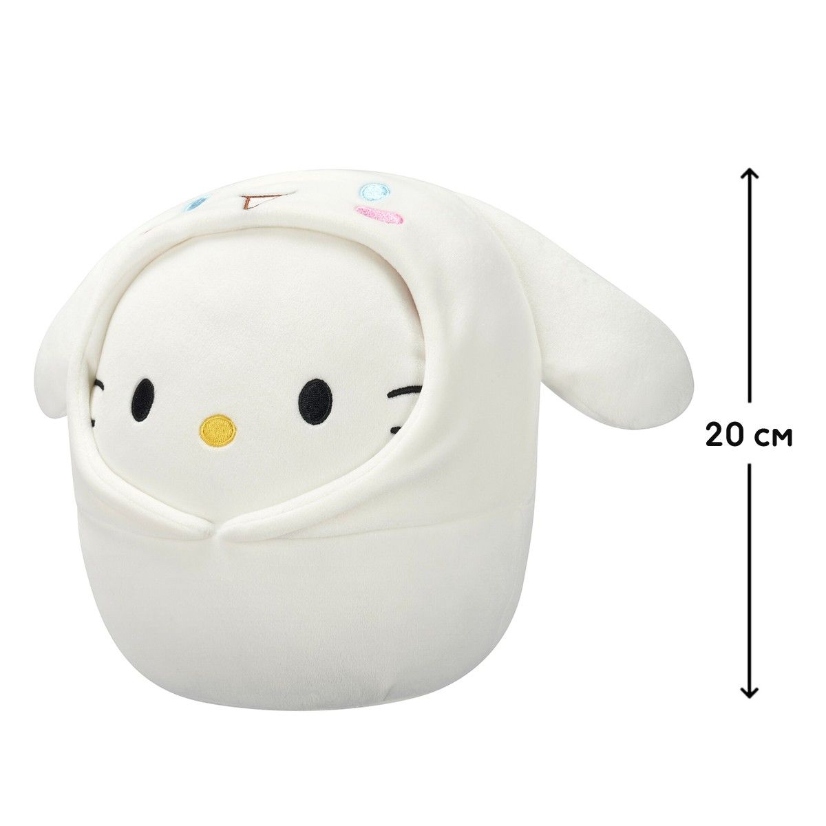 М'яка іграшка SQUISHMALLOWS серії "Хелоу Кітті" - ХЕЛОУ КІТТІ В ОБРАЗІ СІННАМОРОЛЛ (20 cm)