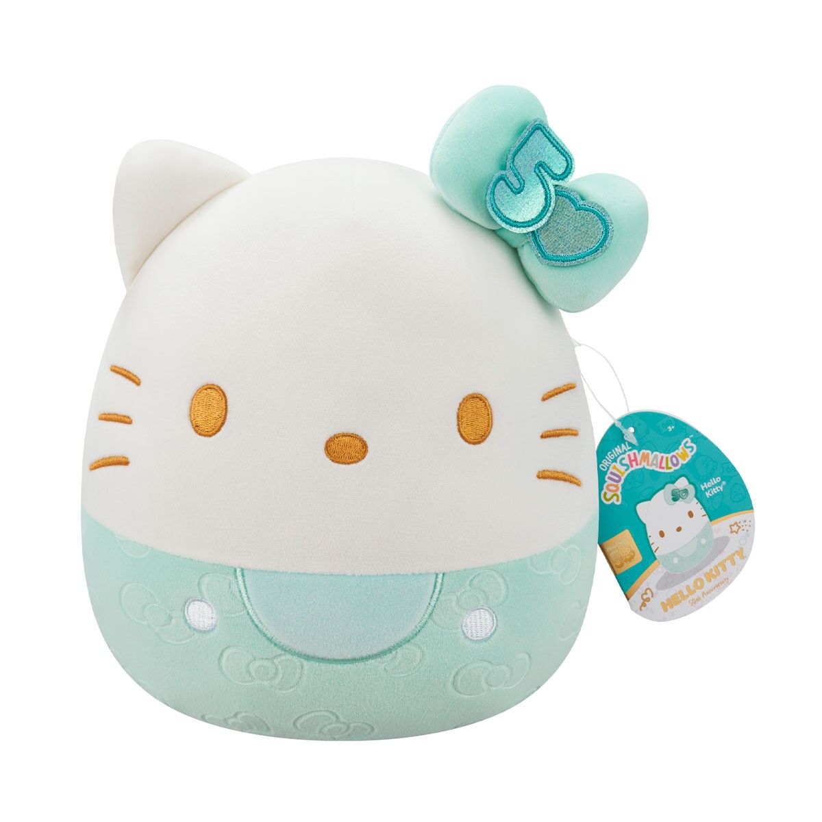 М'яка іграшка SQUISHMALLOWS – ХЕЛОУ КІТТІ У СМАРАГДОВОМУ (20 cm)