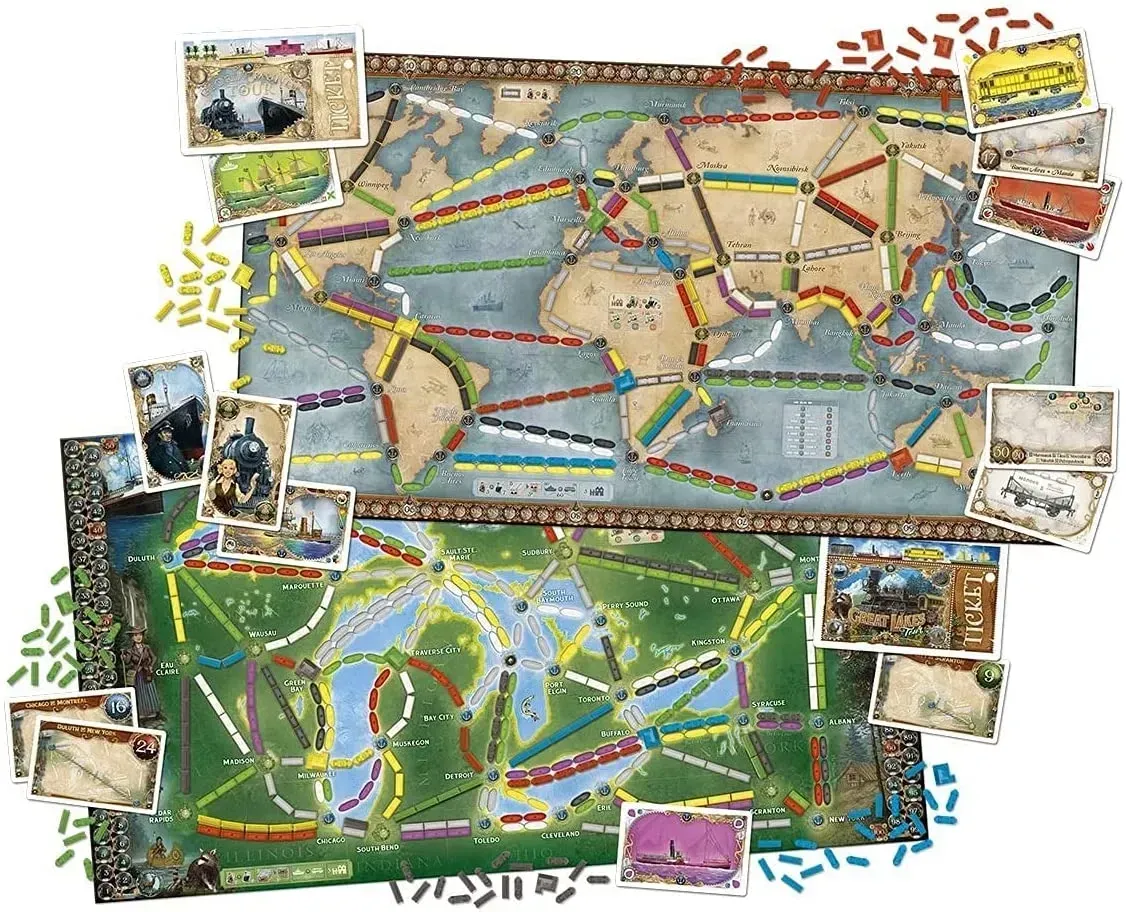 Настільна гра Квиток на потяг - Рейки та вітрила (Ticket to Ride - Rails & Sails)