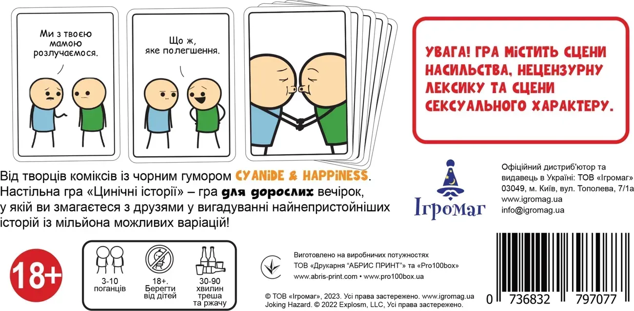 Настільна гра Цинічні Історії (Joking Hazard)