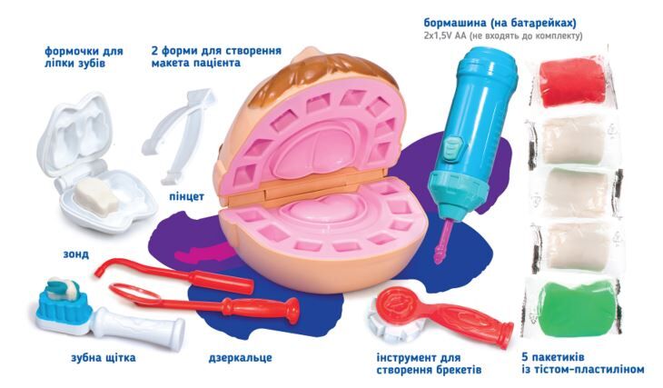 Набір для дитячого ліплення «Доктор Зуб» TY4450